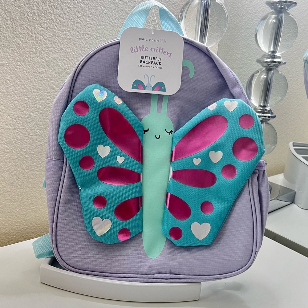 POTTERY BARN LITTLE CRITTERS MINI BACKPACK. POTTERY BARN KIDS.BUTTERFLY BACKPACK